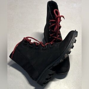 Sorel Phenix Black and Red Women's Boots